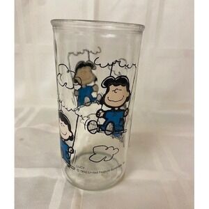 Vintage Peanuts Lucy van Pelt Juice Glass 1952 United Feature Syndicate 5.25in